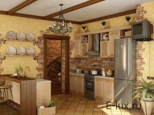 Стены на кухне – выбор отделочных материалов, отделка